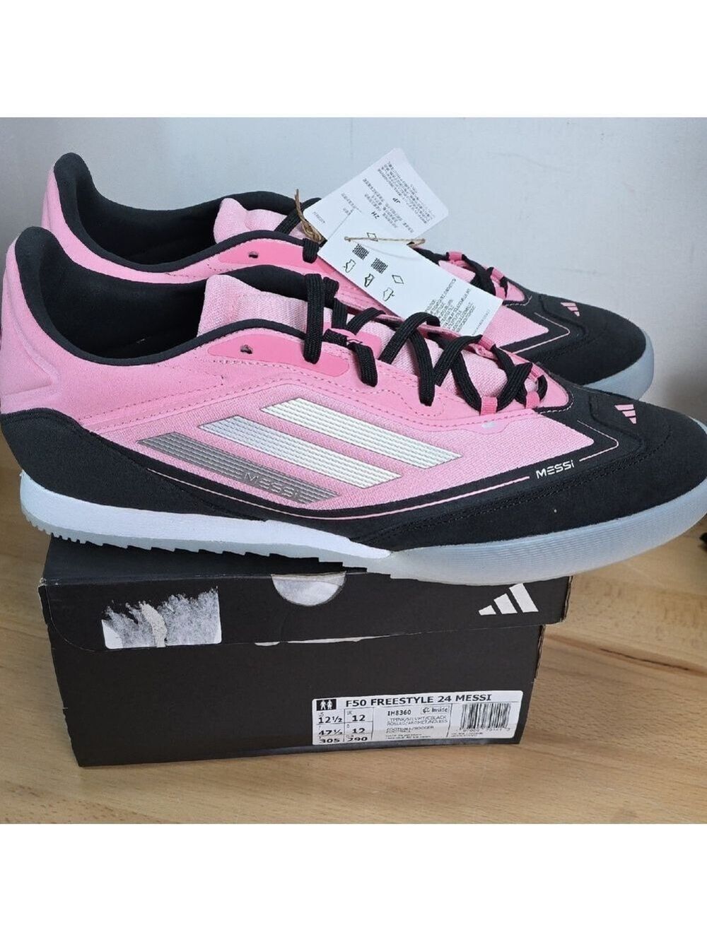Adidas Pink and Black F50 Freestyle Shoes Soccer Shoe US12.5 Messi